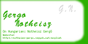 gergo notheisz business card