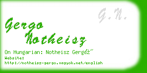 gergo notheisz business card